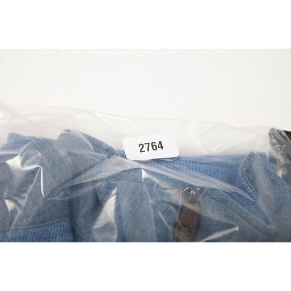 Jim Naatz by Vineyard Vines Sweater Men Medium Blue Merino Wool 1/4 Zip Pullover - Picture 12 of 12